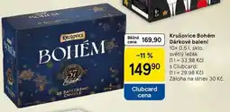 Tesco Krušovice Bohém Dárkové balení, 10× 0,5 l. sklo. světlý ležák nabídka