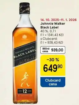 Tesco Johnnie Walker Black Label 40%, 0.7 l nabídka