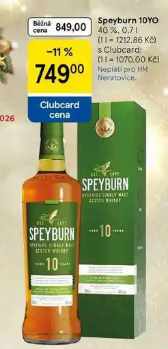 Tesco Speyburn 10YO 40 %, 0.7 l nabídka