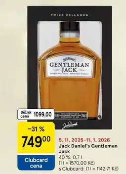 Tesco Jack Daniel's Gentleman Jack 40%, 0.7 l nabídka