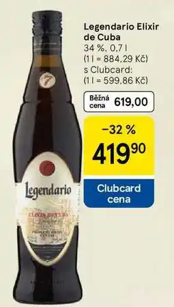 Tesco Legendario Elixir de Cuba 34 %, 0,7 l nabídka