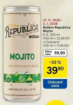 Tesco Božkov Republica Mojito 6%, 250 ml nabídka