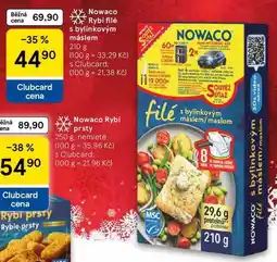 Tesco Nowaco Rybí filé s bylinkovým máslem, 210 g nabídka