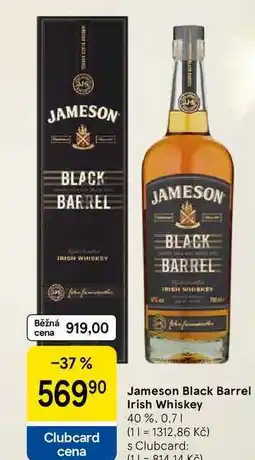 Tesco Jameson Black Barrel Irish Whiskey 40%, 0.7 l nabídka