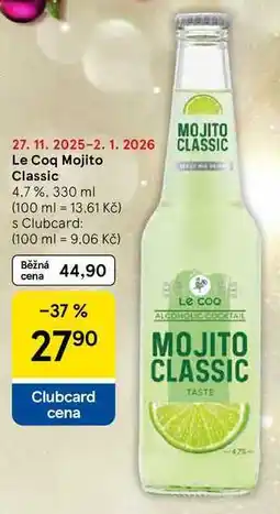 Tesco Le Coq Mojito Classic 4.7%, 330 ml nabídka