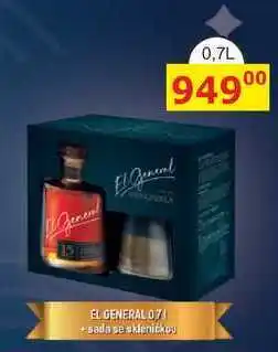 BENE Nápoje EL GENERAL 0,7l sada se skleničkou nabídka
