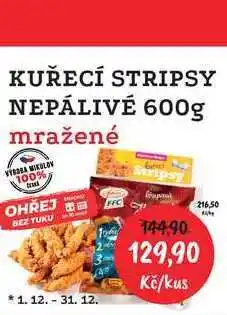 RABBIT řeznictví KUŘECÍ STRIPSY NEPÁLIVÉ 600g mražené nabídka