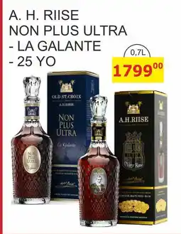 BENE Nápoje A. H. RIISE NON PLUS ULTRA - LA GALANTE - 25 YO 0,7L nabídka