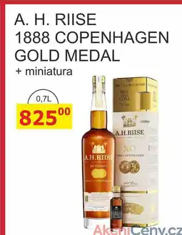 BENE Nápoje A. H. RIISE 1888 COPENHAGEN GOLD MEDAL + miniatura 0,7L nabídka