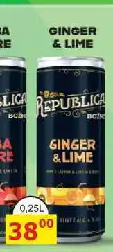 BENE Nápoje REPUBLICA GINGER & LIME 0,25l míchaný nápoj nabídka