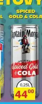 BENE Nápoje Captain Morgan ORIGINAL Spiced Gold COLA 0,25l míchaný nápoj nabídka