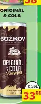 BENE Nápoje BOŽKOV ORIGINAL & COLA 0,25l míchaný nápoj nabídka
