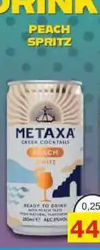 BENE Nápoje METAXA PEACH SPRITZ 0,25l míchaný nápoj nabídka
