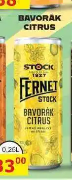 BENE Nápoje FERNET STOCK BAVORÁK CITRUS 0,25l míchaný nápoj nabídka