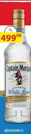 BENE Nápoje Captain Morgan White Rum 1L nabídka