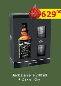 BENE Nápoje Jack Daniel's 700 ml + 2 skleničky nabídka