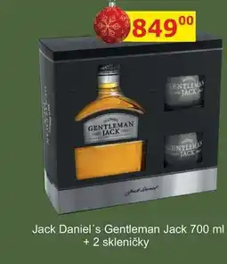 BENE Nápoje Jack Daniel's Gentleman Jack 700 ml + 2 skleničky nabídka