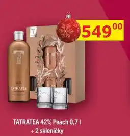 BENE Nápoje TATRATEA 42% Peach 0,7l +2 skleničky nabídka