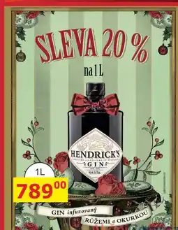 BENE Nápoje HENDRICK'S GIN 41.4% 1l nabídka