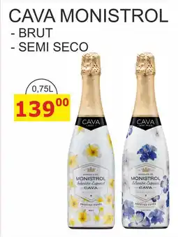 BENE Nápoje CAVA MONISTROL - BRUT - SEMI SECO 0,75L nabídka