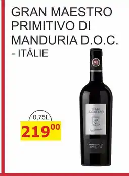 BENE Nápoje GRAN MAESTRO PRIMITIVO DI MANDURIA D.O.C. 0,75l nabídka