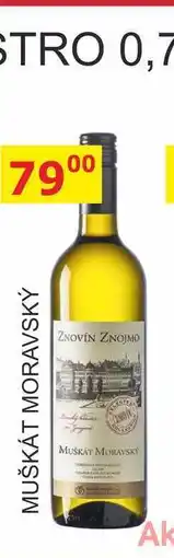 BENE Nápoje ZNOVÍN ZNOJMO MUŠKÁT MORAVSKÝ 0,75l nabídka