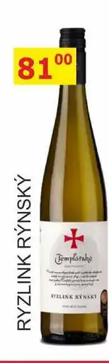 BENE Nápoje Templářské sklepy 0,75l RYZLINK RÝNSKÝ nabídka
