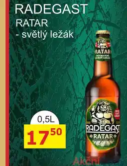 BENE Nápoje RADEGAST RATAR - světlý ležák 0,5L nabídka