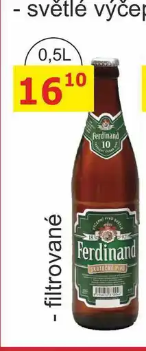 BENE Nápoje Ferdinand Výčepní světlé pivo 0,5l nabídka