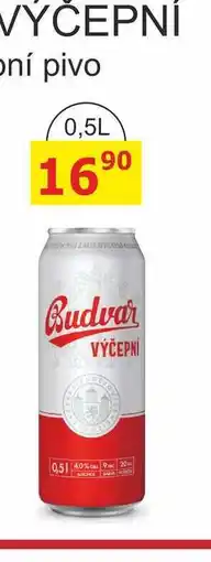 BENE Nápoje BUDVAR Pivo světlé výčepní 0,5l 0.5l plech nabídka