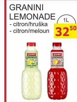 BENE Nápoje GRANINI LEMONADE citron/hruška, citron/meloun 1L nabídka