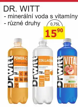 BENE Nápoje DR. WITT - minerální voda s vitamíny 0,75L nabídka