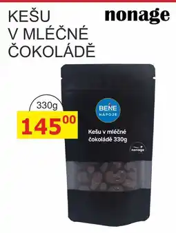 BENE Nápoje nonage KEŠU V MLÉČNÉ ČOKOLÁDĚ 330g nabídka