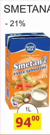 BENE Nápoje BOHE MILK Smetana extra zahuštění tok 21% 1L nabídka