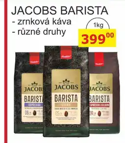 BENE Nápoje JACOBS BARISTA - zrnková káva - různé druhy 1kg nabídka