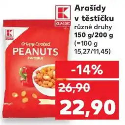 Kaufland Arašídy v těstíčku nabídka