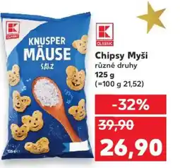 Kaufland Chipsy Myši nabídka