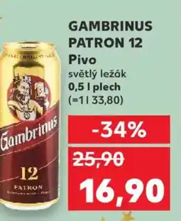 Kaufland GAMBRINUS PATRON 12 Pivo nabídka