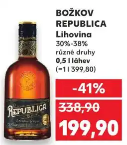 Kaufland BOŽKOV REPUBLICA Lihovina 30%-38% nabídka