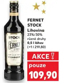 Kaufland FERNET STOCK Lihovina 23%/30% nabídka