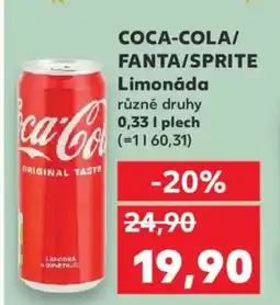 Kaufland COCA-COLA/ FANTA/SPRITE Limonáda nabídka