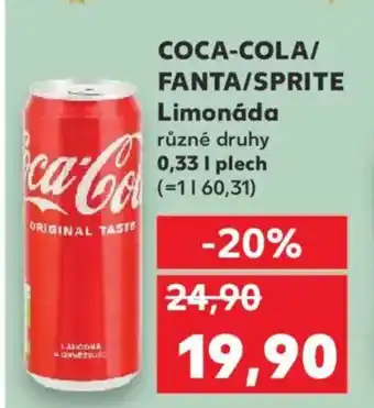 Kaufland COCA-COLA/ FANTA/SPRITE Limonáda nabídka