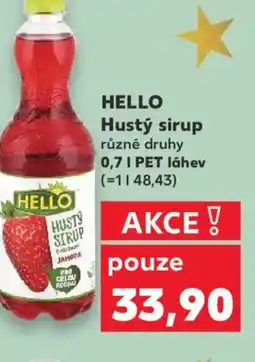 Kaufland HELLO Hustý sirup nabídka