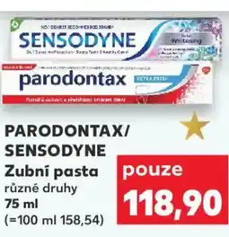 Kaufland PARODONTAX/ SENSODYNE Zubní pasta nabídka