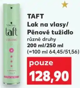 Kaufland TAFT Lak na vlasy/ Pěnové tužidlo nabídka