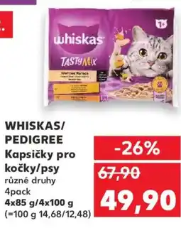 Kaufland WHISKAS/ PEDIGREE Kapsičky pro kočky/psy nabídka