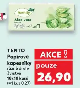 Kaufland TENTO Papírové kapesníky nabídka