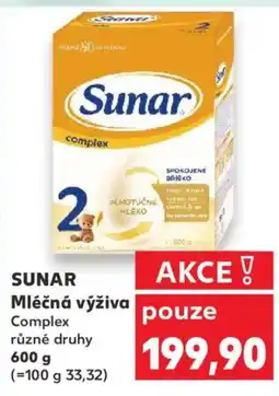 Kaufland SUNAR Mléčná výživa Complex nabídka