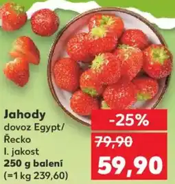 Kaufland Jahody dovoz Egypt/ Řecko nabídka