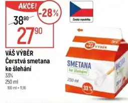 Globus VÁŠ VÝBĚR Čerstvá smetana ke šlehání nabídka